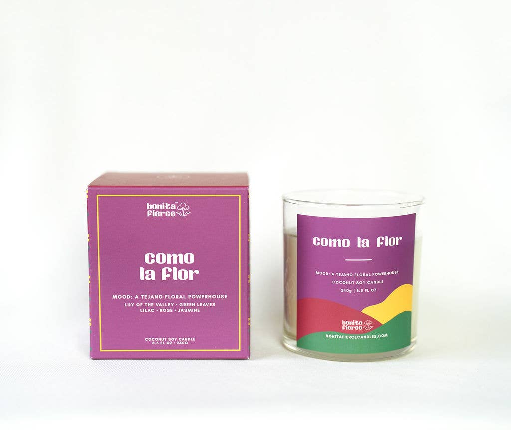 Como La Flor Candle (8.5oz) | Jasmine & Floral Candle