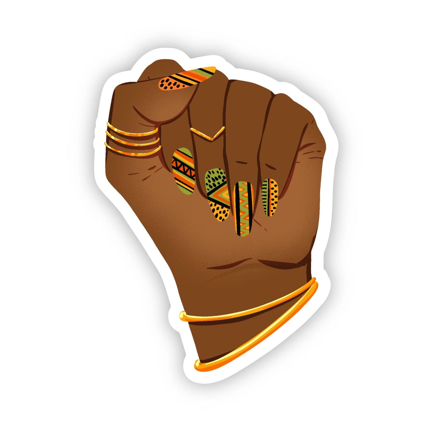 Black Power Glam Sticker | Black Power Fist | Activist - S33 - Tuma's Books