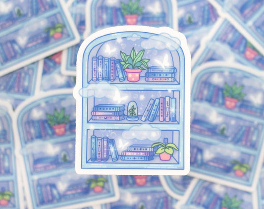 Bookshelf Clear Sticker - S27 - Tuma's Books
