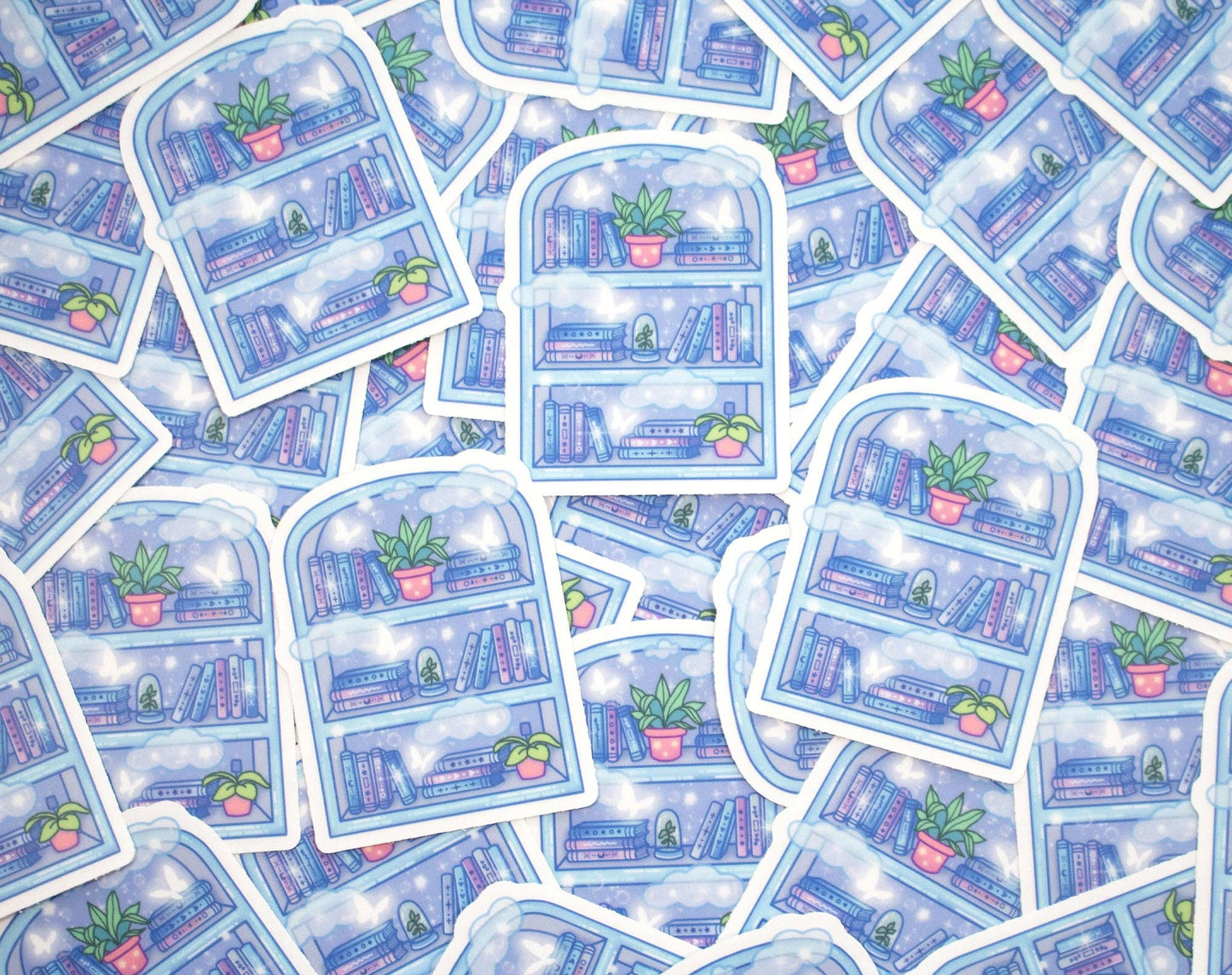 Bookshelf Clear Sticker - S27 - Tuma's Books