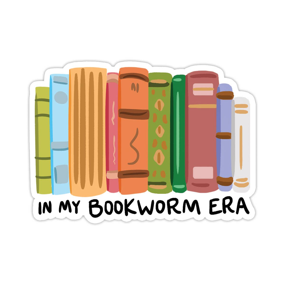 Bookworm Era Vinyl Sticker - Perfect for Bookstores: No packaging - sent loose - STAS176 - Tuma's Books