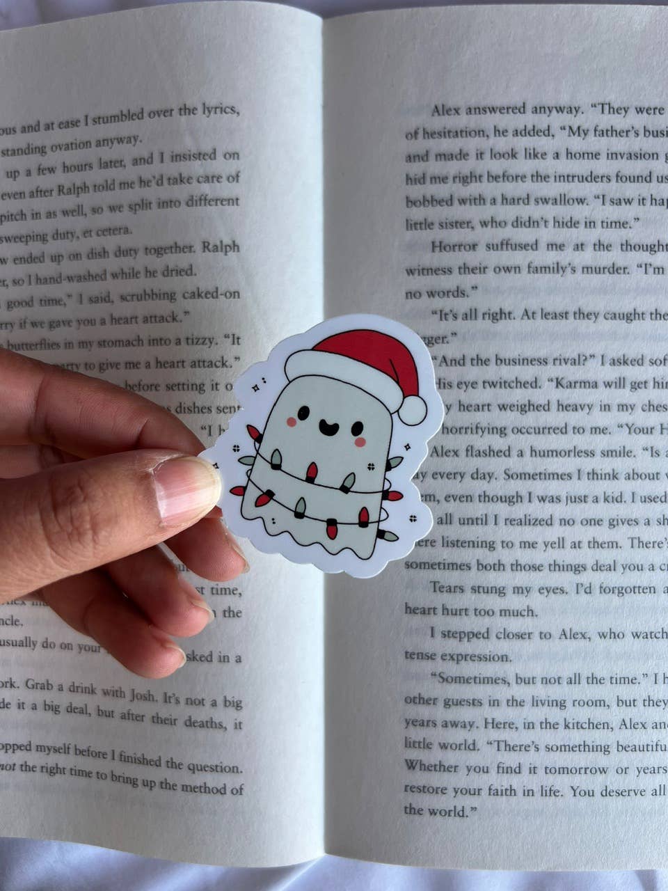 Christmas Ghost Sticker - Tuma's Books