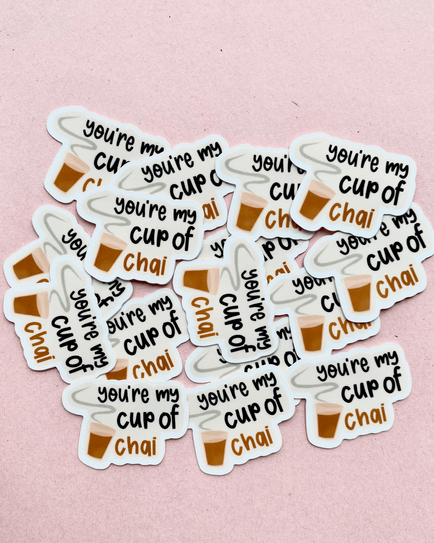 Cup Of Chai Vinyl Glossy Die Cut Sticker - Tuma's Books