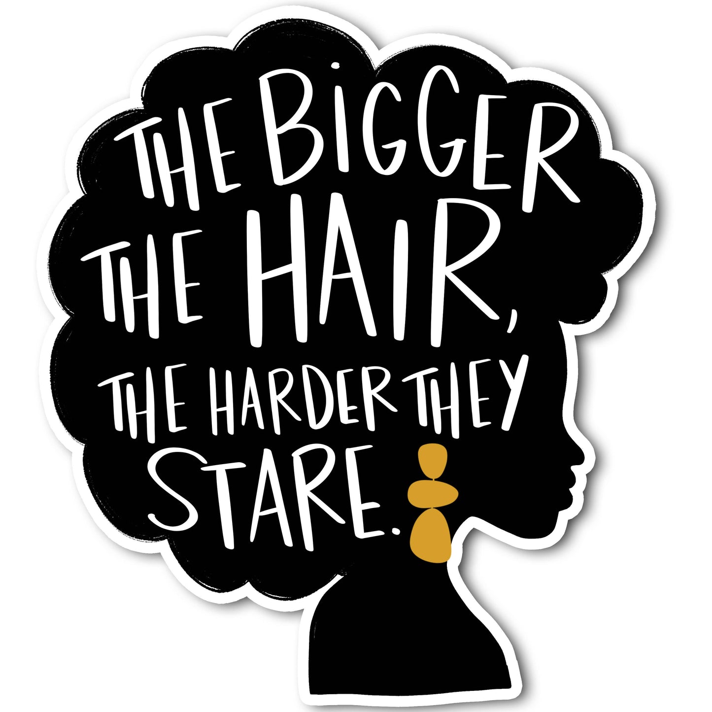 Big Hair Vinyl Sticker