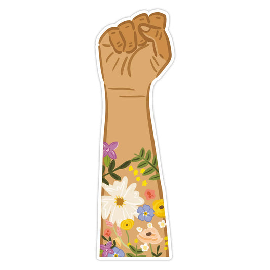 Floral Fist Die Cut Bookmark - BMAS009 - Tuma's Books