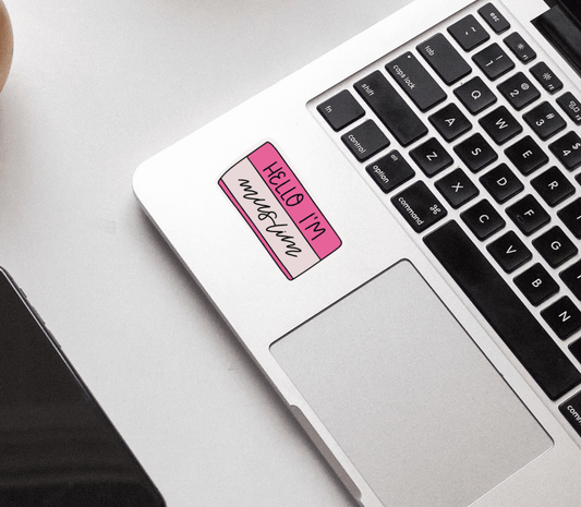 Hello I'm Muslim Pink Vinyl Glossy Die Cut Sticker - Tuma's Books