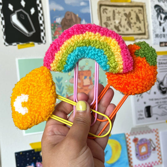 Jumbo Tufted Paper Clips / Bookmarks (assorted) - Tuma's Books