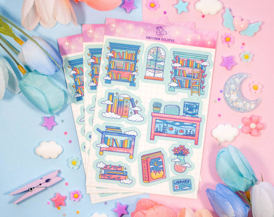 Library Sticker Sheet - 15241557 - Tuma's Books