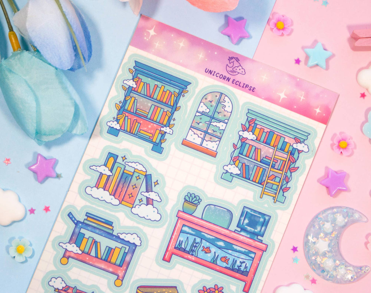 Library Sticker Sheet - 15241557 - Tuma's Books