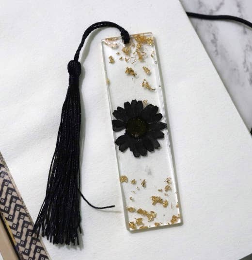 Mini Floral Resin Bookmark: Red - Tuma's Books