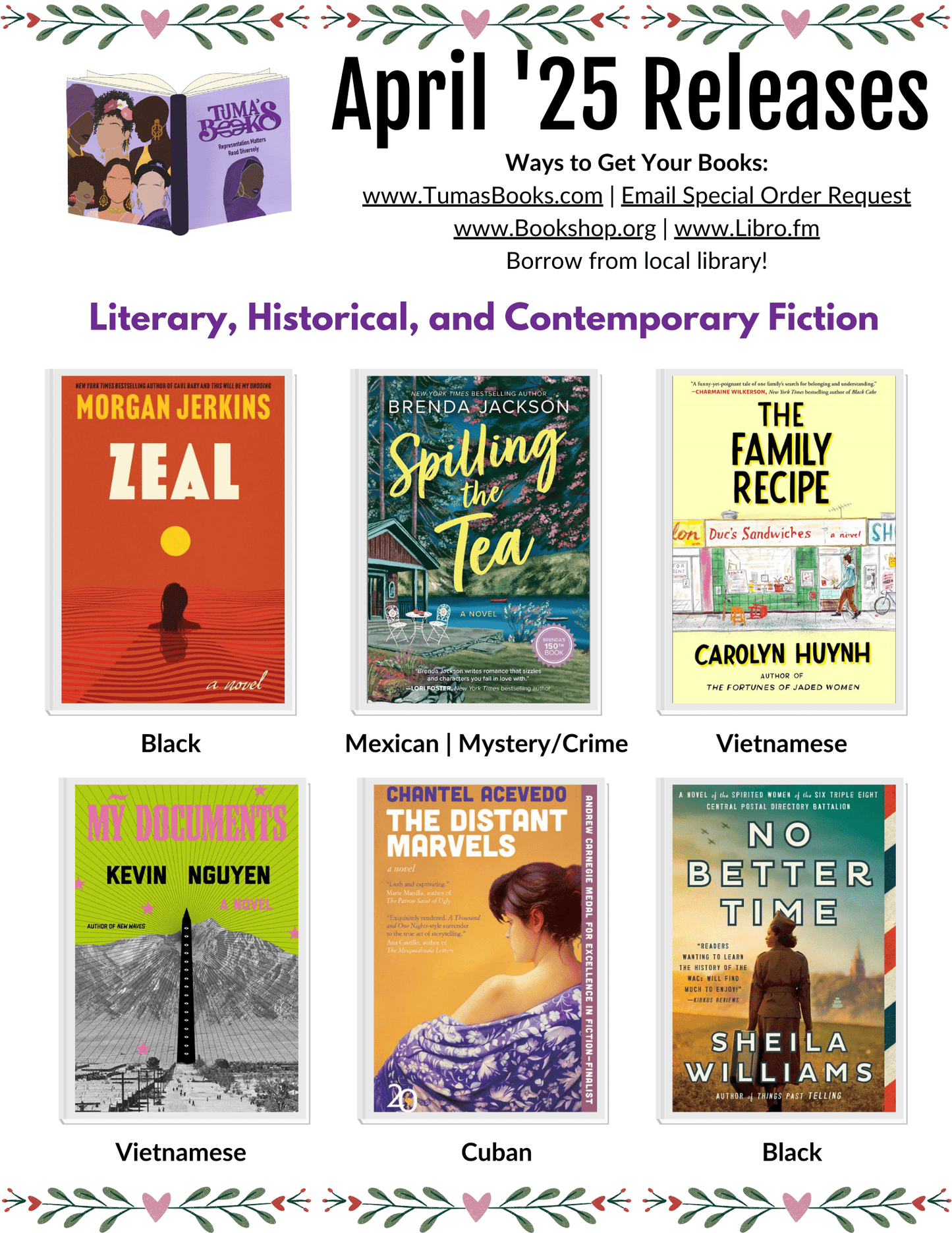 Monthly BIPOC New Releases (Digital) - Tuma's Books