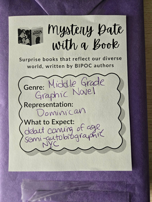 Mystery Date with a Book - MG Graphic Novel, Dominican, semi - autobiographical - Tuma's Books