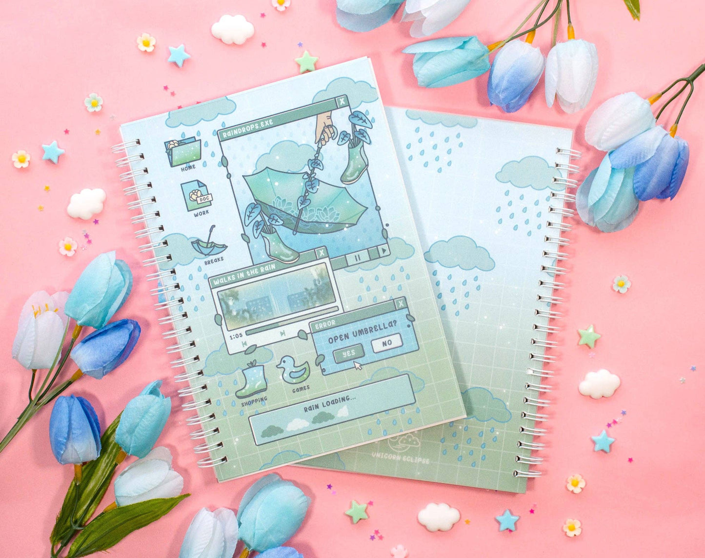 Rainy Day Sticker Book - Unicorn Eclipse - Tuma's Books