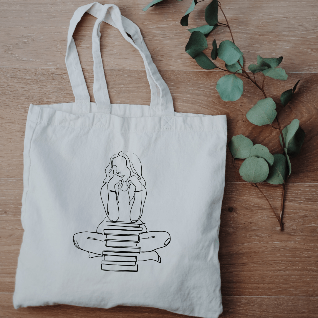 Reader Bookstack Canvas Tote - 74561206 - Tuma's Books