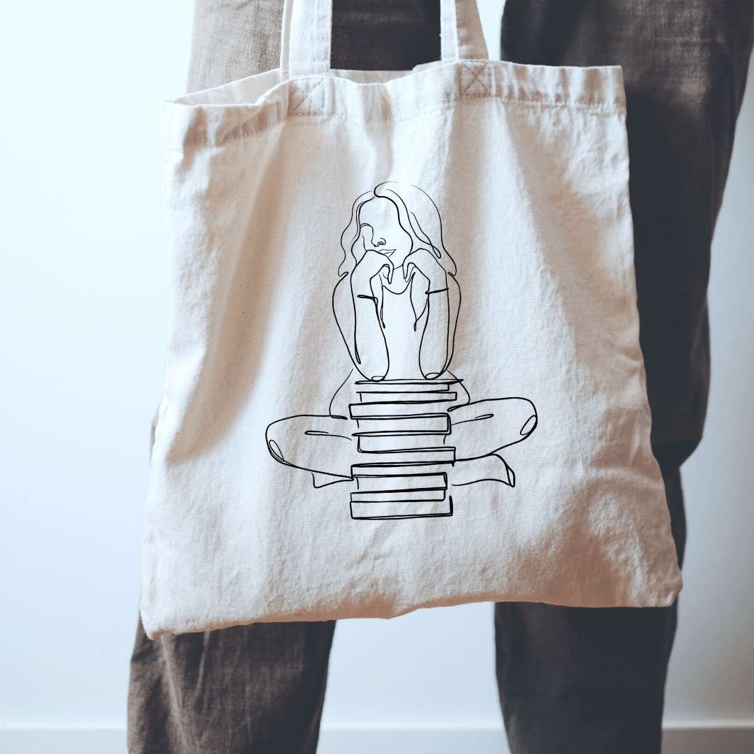 Reader Bookstack Canvas Tote - 74561206 - Tuma's Books