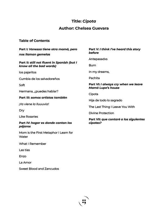 Cipota (Button Poetry) by Chelsea Guevara