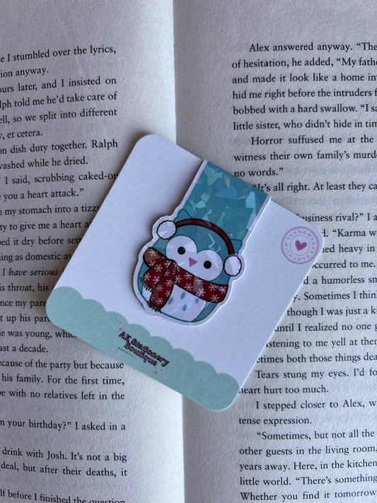 Winter Winston the Owl Squishmallow Magnetic Bookmark - Tuma's Books