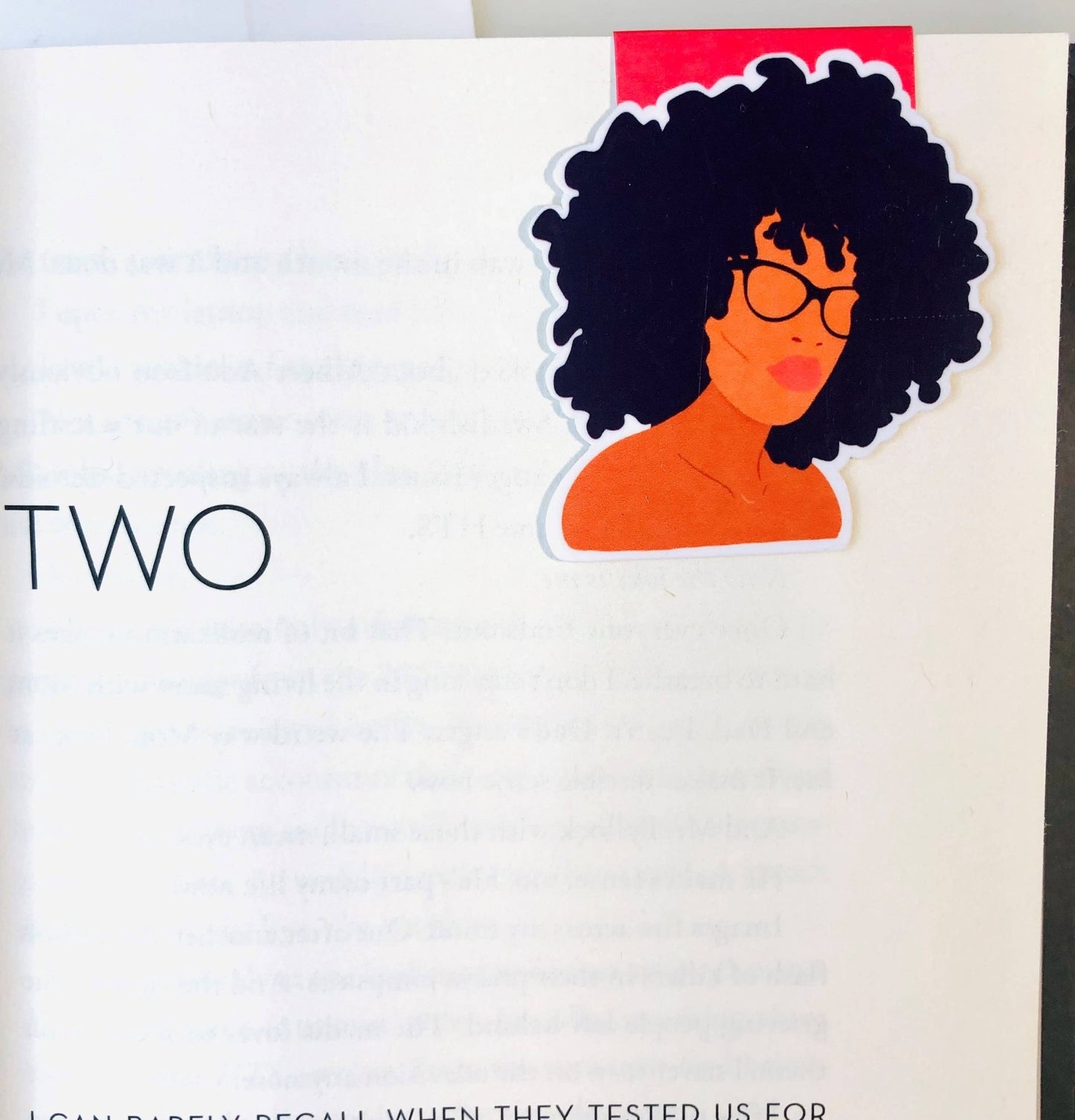 Black Woman Glasses Magnetic Bookmark - Tuma's Books