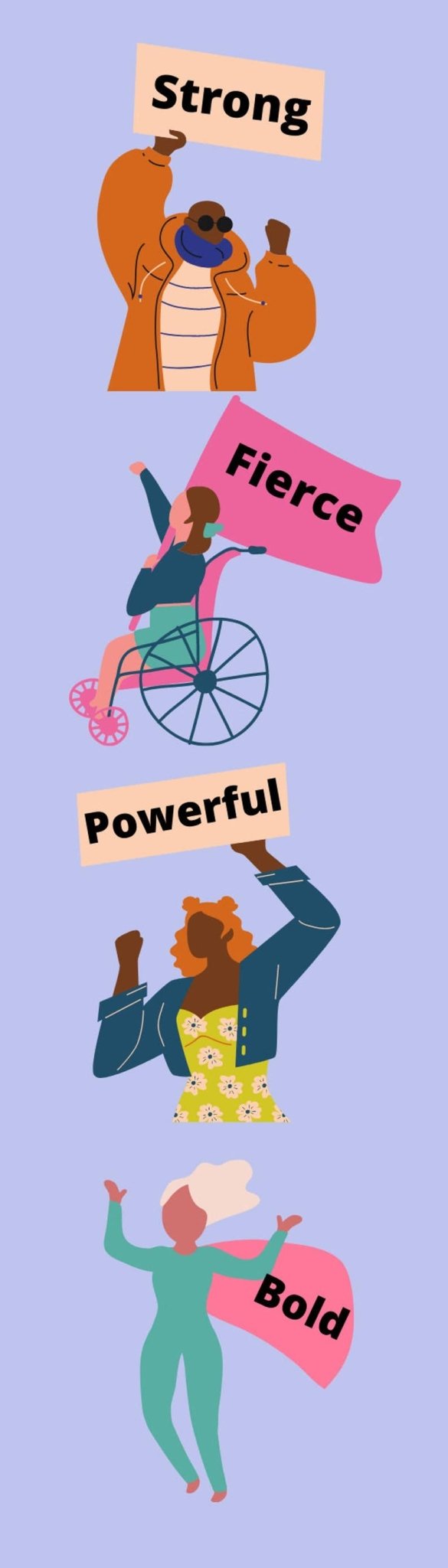 Empowered Women Bookmark, Intersectional Feminism Bookmark - Tuma's Books