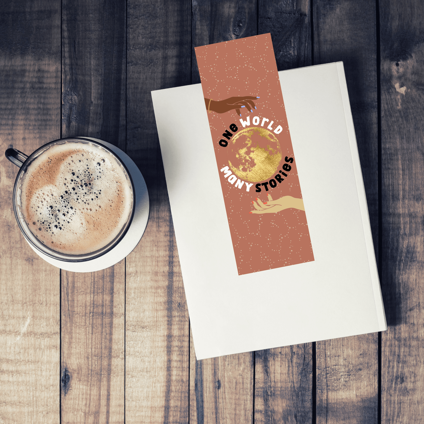 One World Many Stories Laminated Bookmark - Tuma's Books