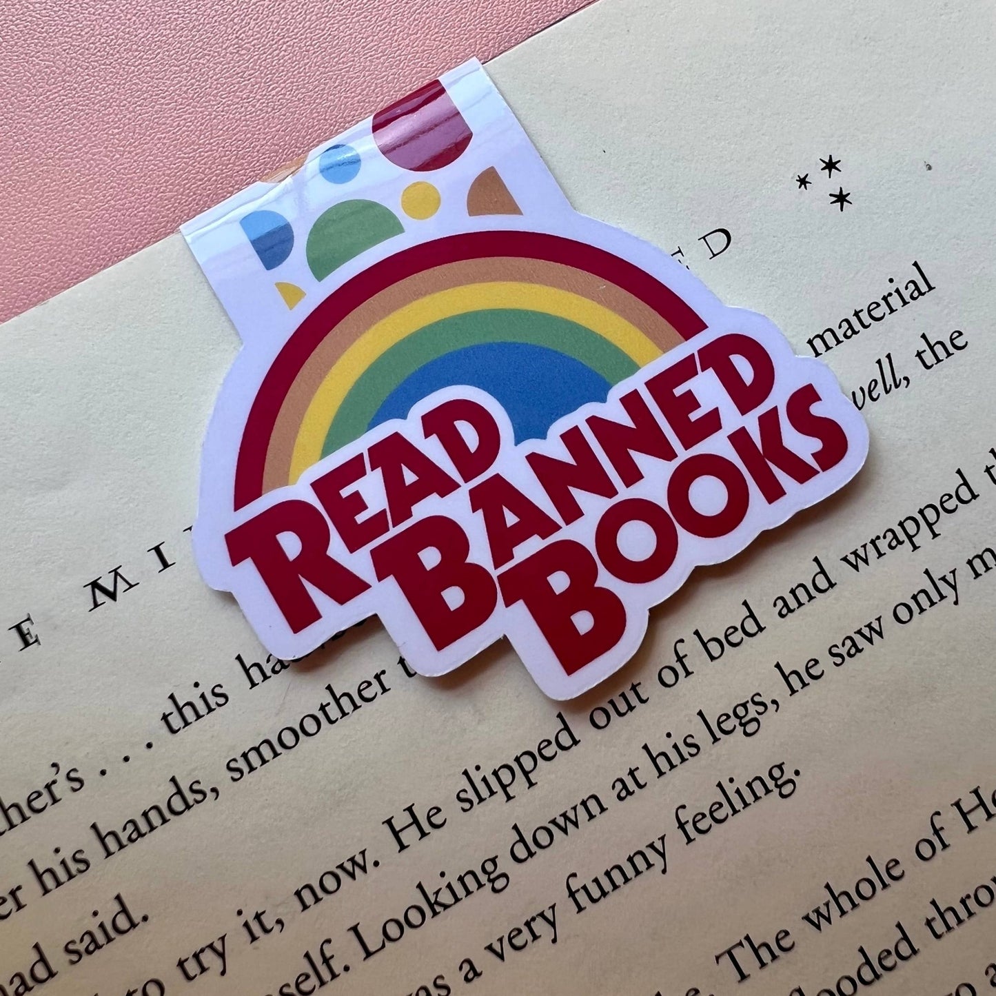 Read Banned Books Rainbow Magnetic Bookmark - Fishbiscuit Designs - Tuma's Books