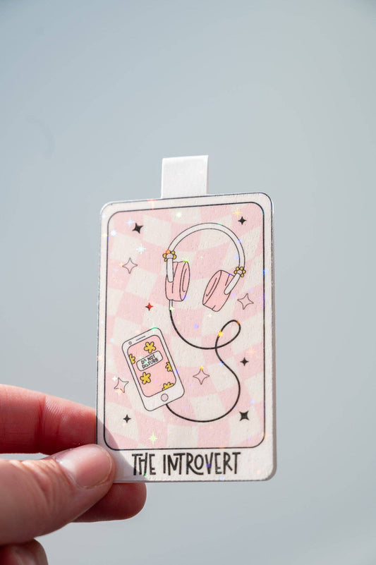 The Introvert Tarot Card Magnetic Bookmark - Created By Kelci - Tuma's Books