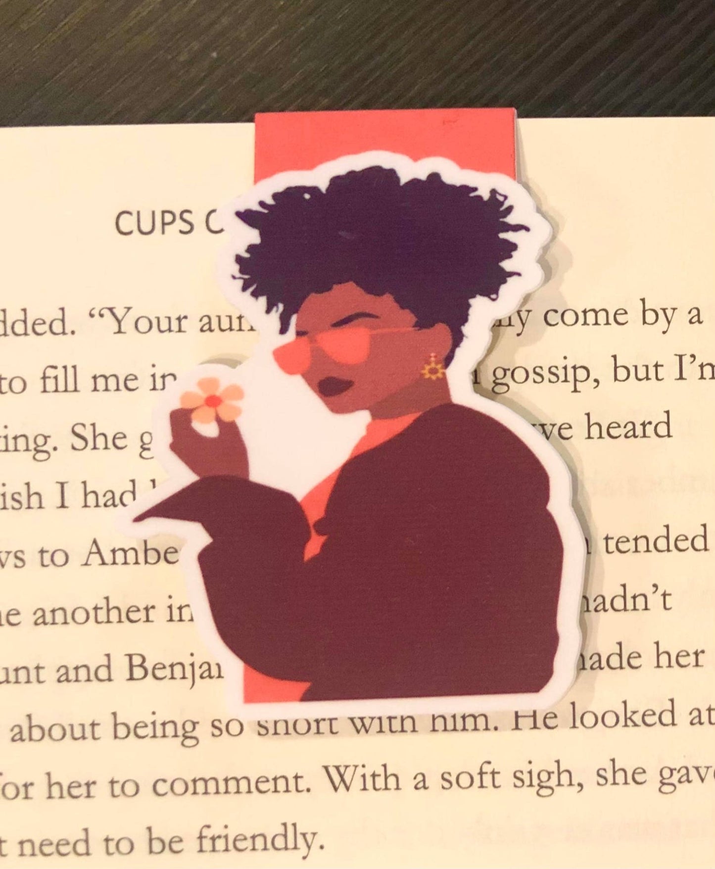 Woman with Flower Magnet Bookmark: 3 - Tuma's Books