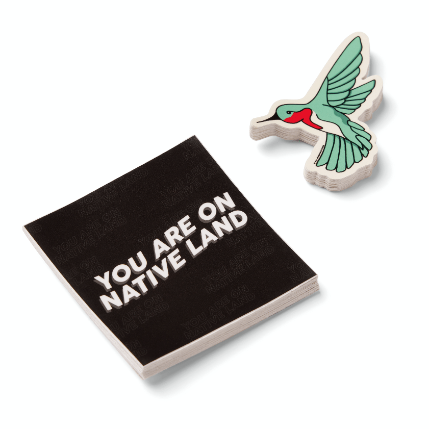 'YOU ARE ON NATIVE LAND' STICKER - Tuma's Books