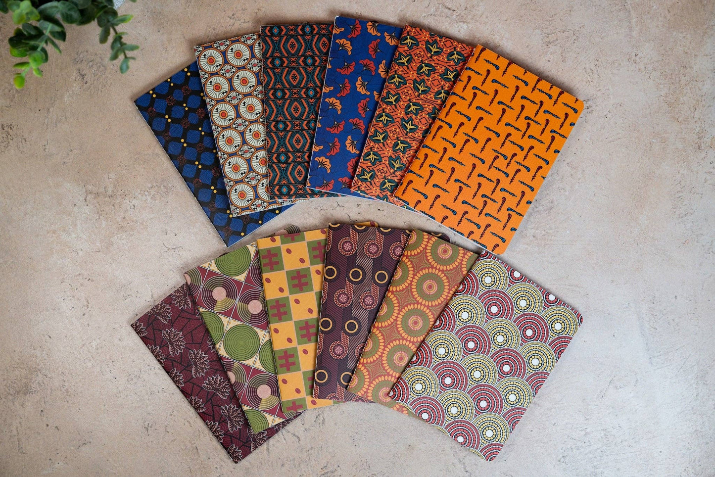African Print Pocket Notebook - Cowries (Ankara)