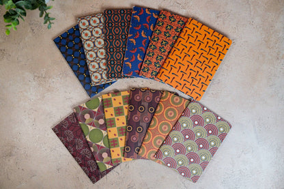 African Print Pocket Notebook - Cowries (Ankara)