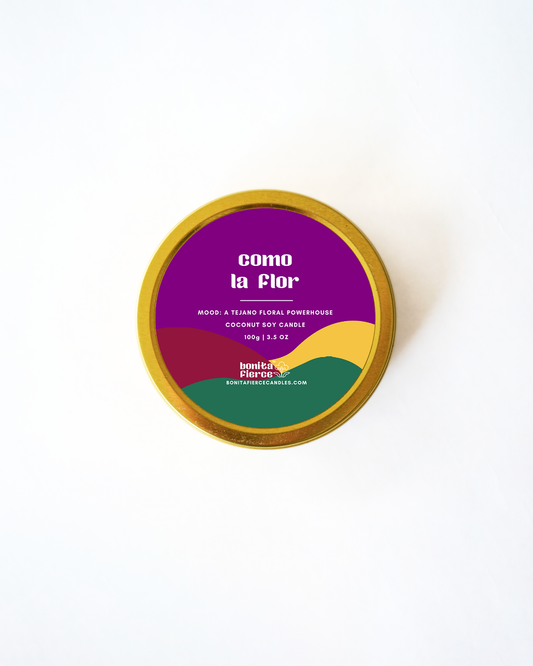 Como La Flor Candle Tin (3.5oz) | Jasmine & Floral