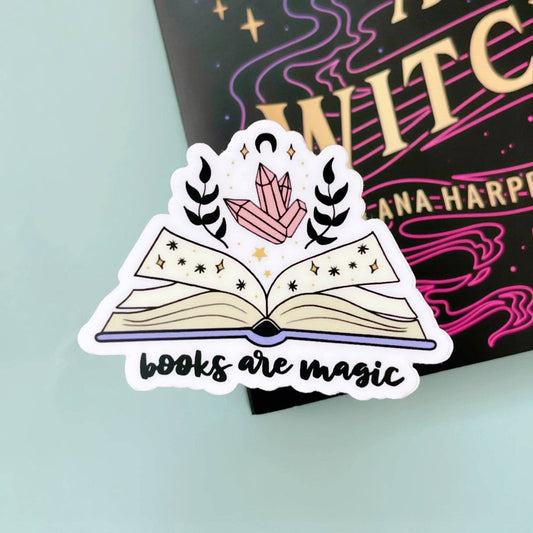 Books are Magic Sticker - S25 - Tuma's Books
