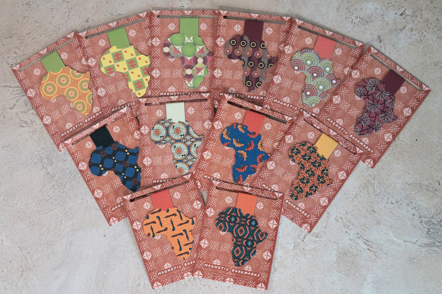 Magnetic Bookmark - African Print (Cowries)