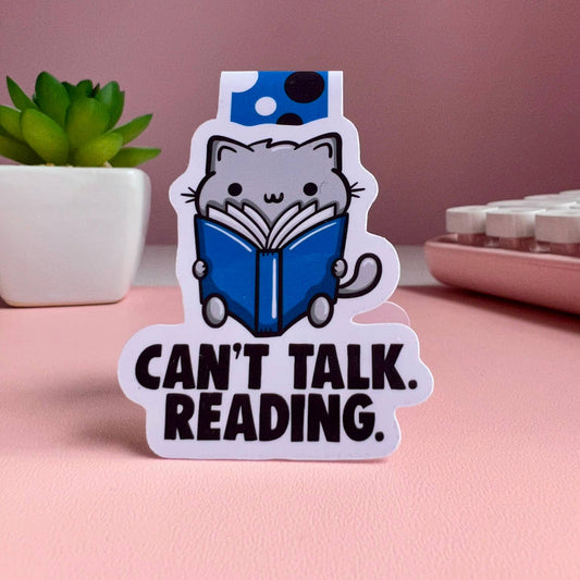 Cat Can’t Talk Reading Magnetic Bookmark - Tuma's Books