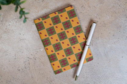 African Print Pocket Notebook - Cowries (Ankara)