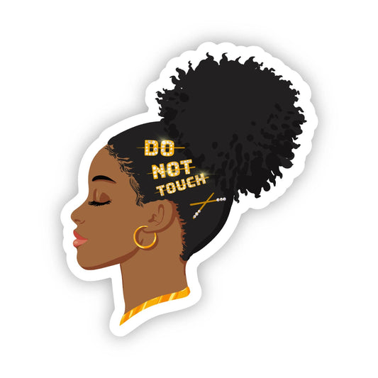 Don't Touch My Hair Sticker | Black Woman - S11 - Tuma's Books