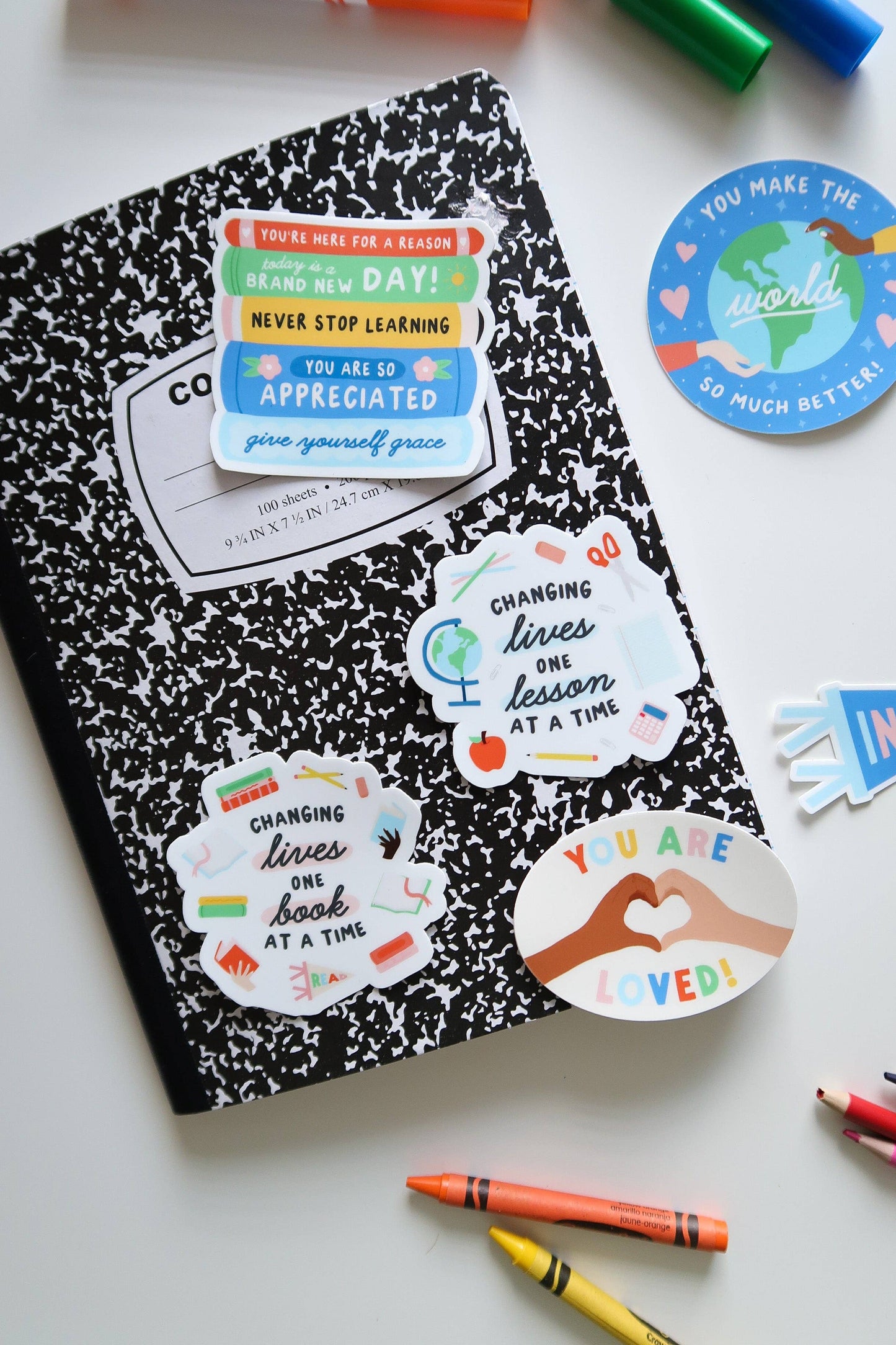 Encouragement Stack Sticker, Teacher Appreciation Vinyl Gift