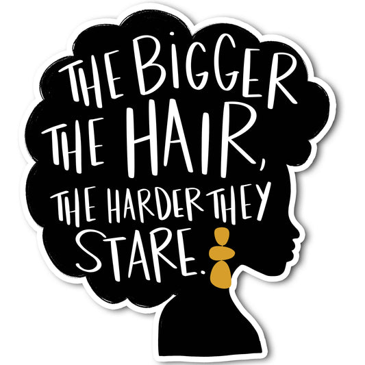 Big Hair Vinyl Sticker