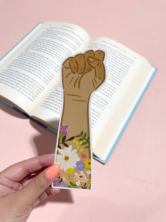 Floral Fist Die Cut Bookmark - BMAS009 - Tuma's Books