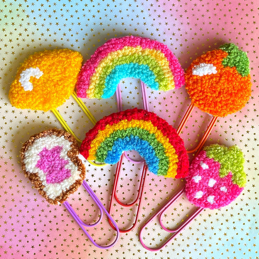Jumbo Tufted Paper Clips / Bookmarks (assorted) - Tuma's Books