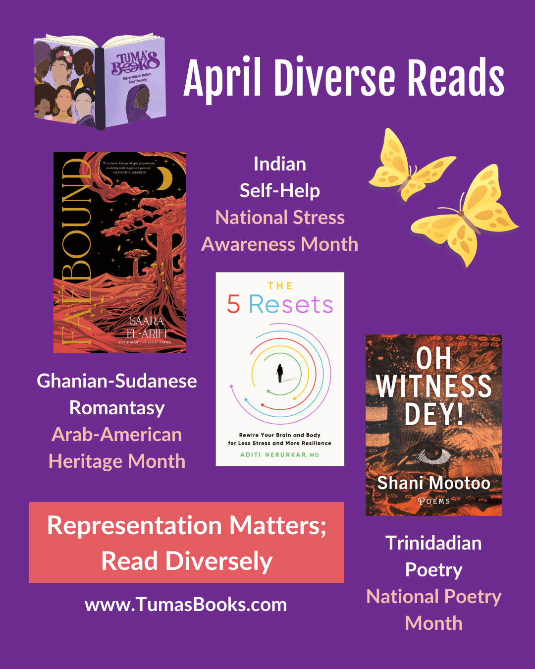 Monthly Diverse Reads - One Time or Subscription - Fulfilled by Tuma's Books - Tuma's Books