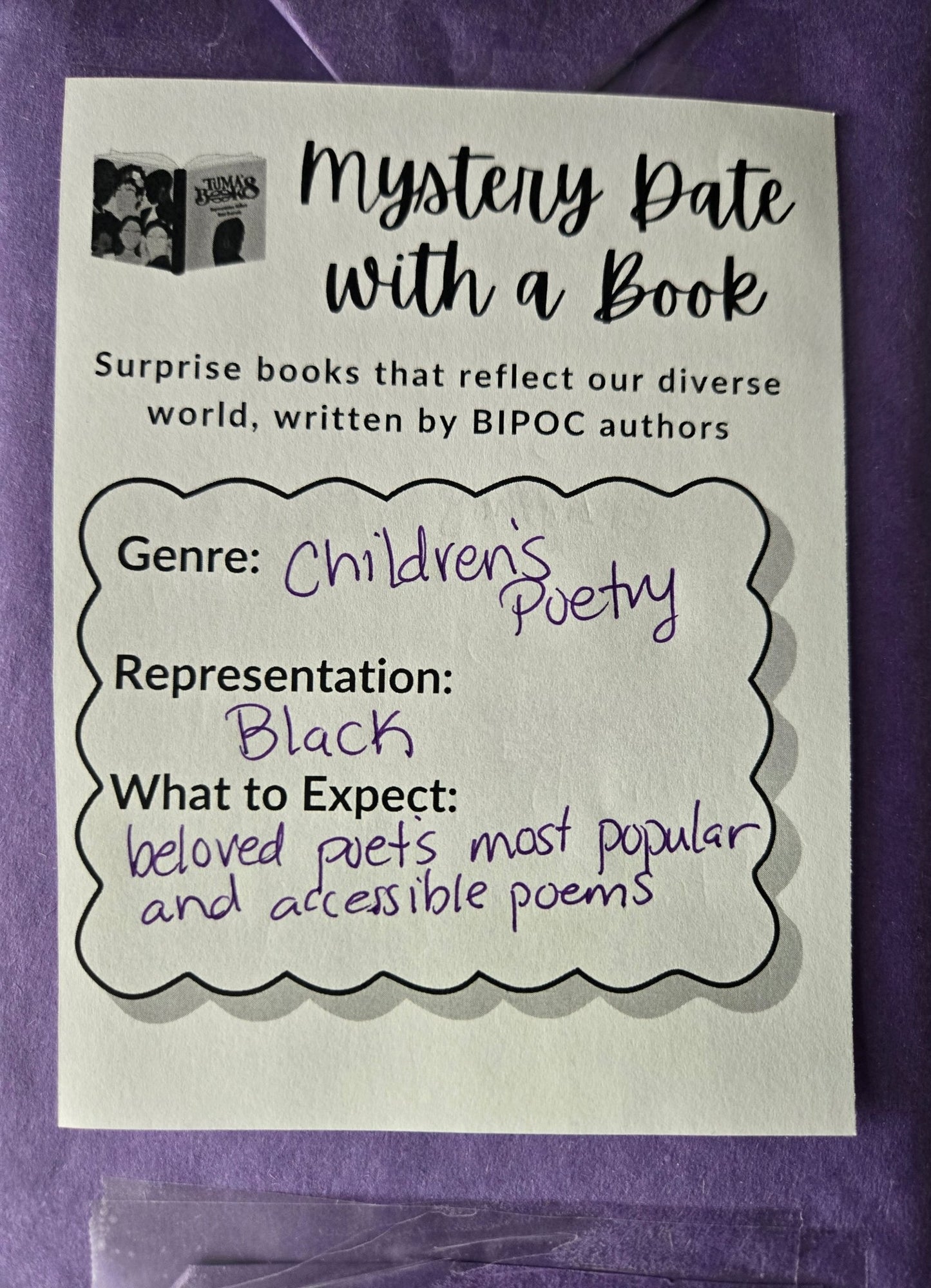 Mystery Date with a Book - Children's Poetry Collection, Black poet - Tuma's Books