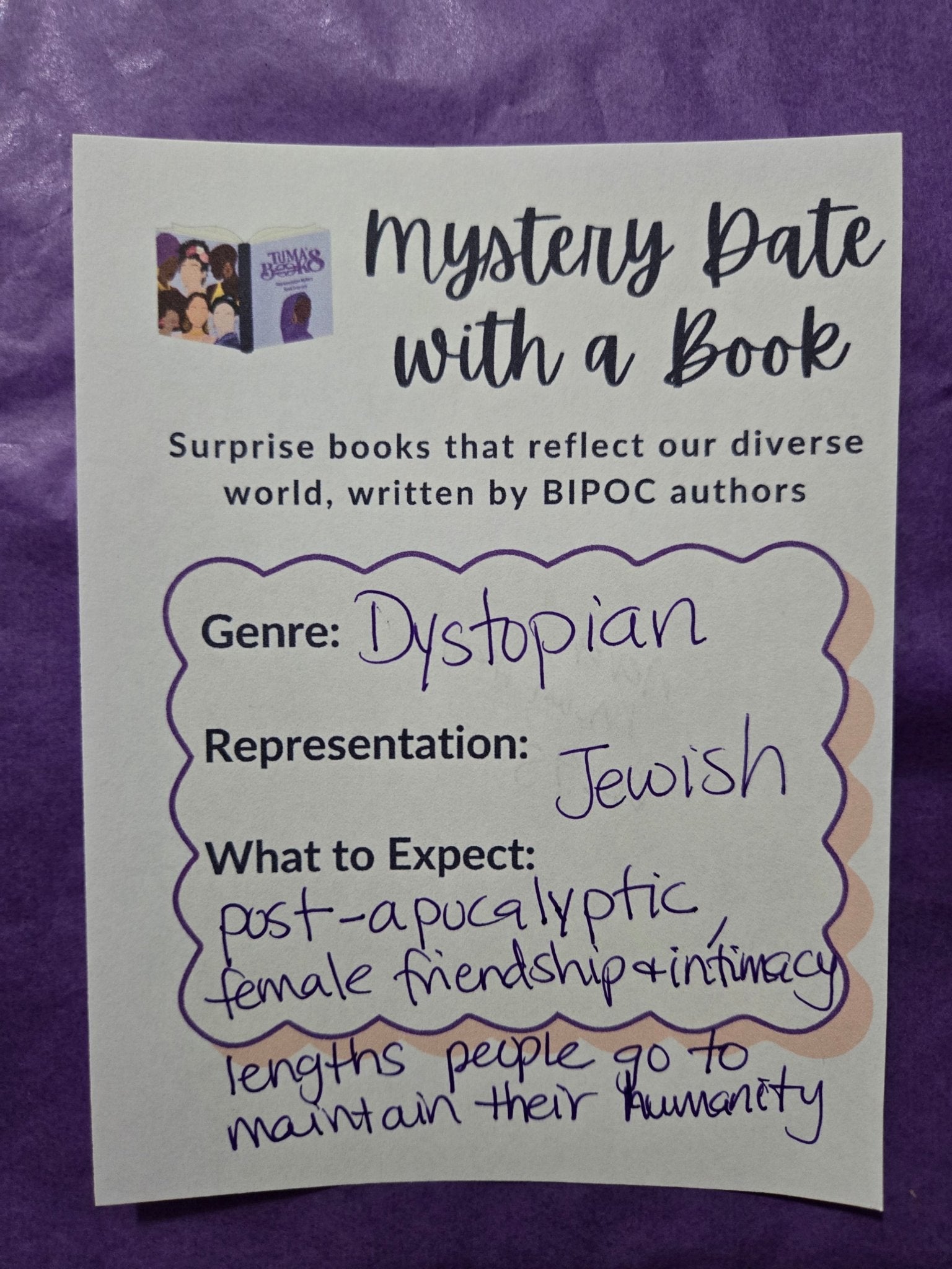 Mystery Date with a Book - Dystopian (Jewish rep) - Tuma's Books