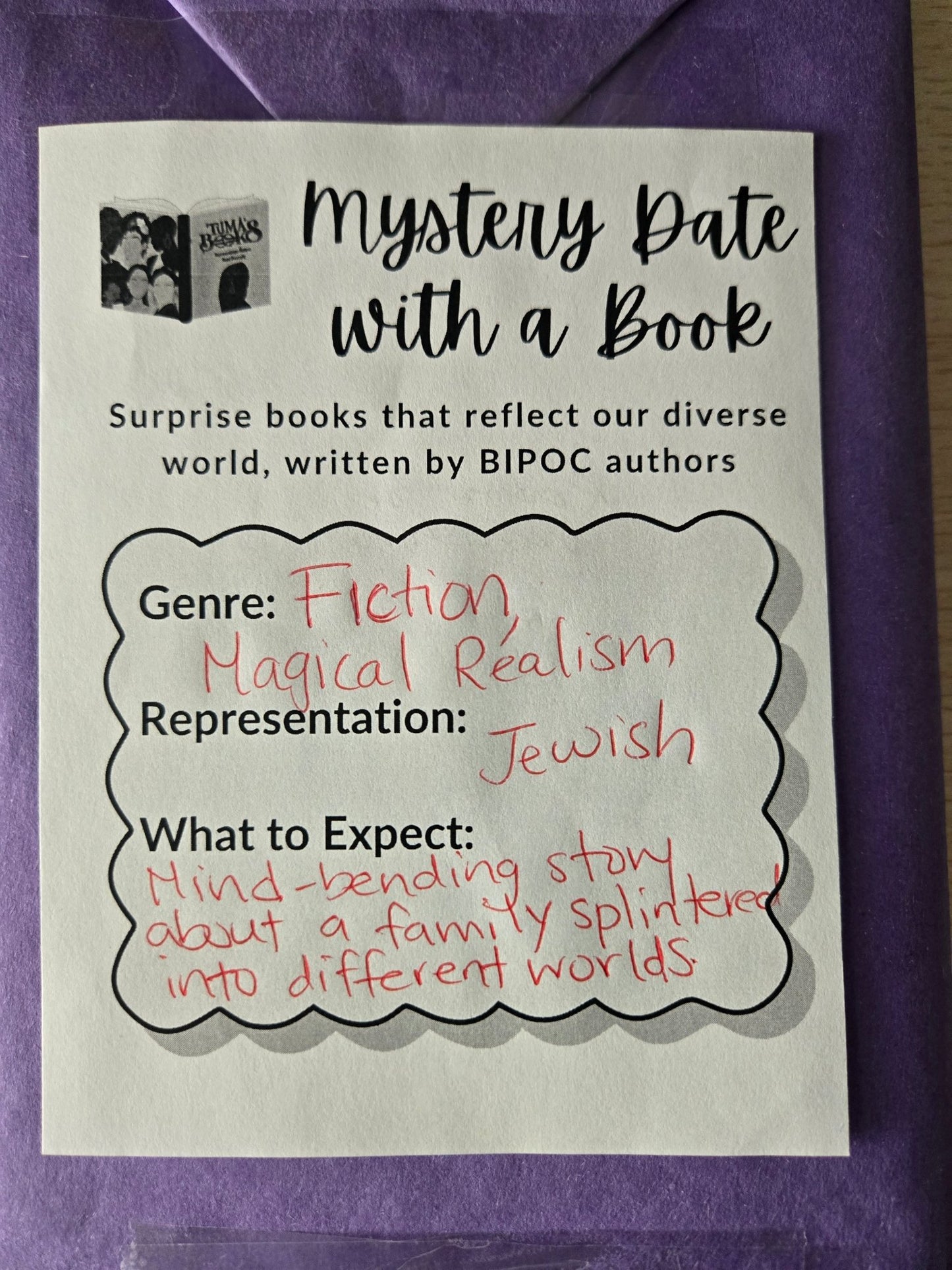 Mystery Date with a Book - Historical, Magical Realism - Tuma's Books