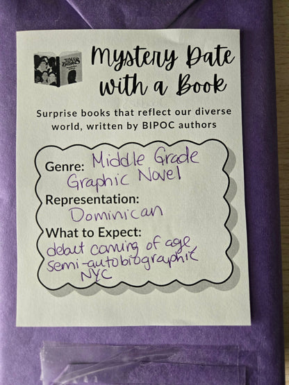 Mystery Date with a Book - MG Graphic Novel, Dominican, semi - autobiographical - Tuma's Books