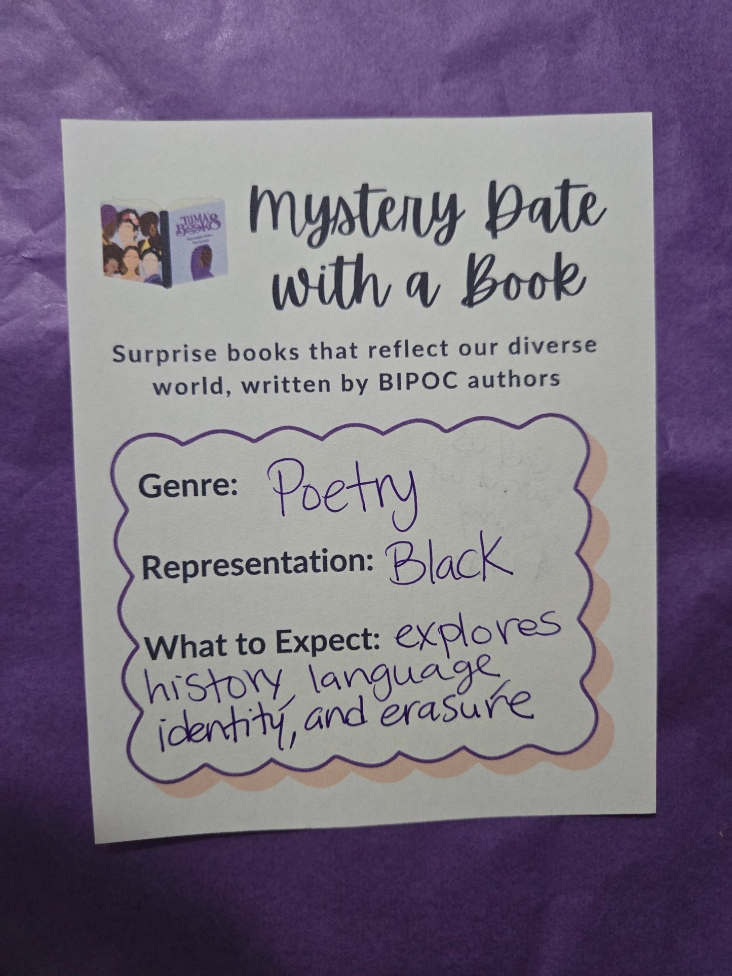 Mystery Date with a Book - Poetry (Black author) - Tuma's Books