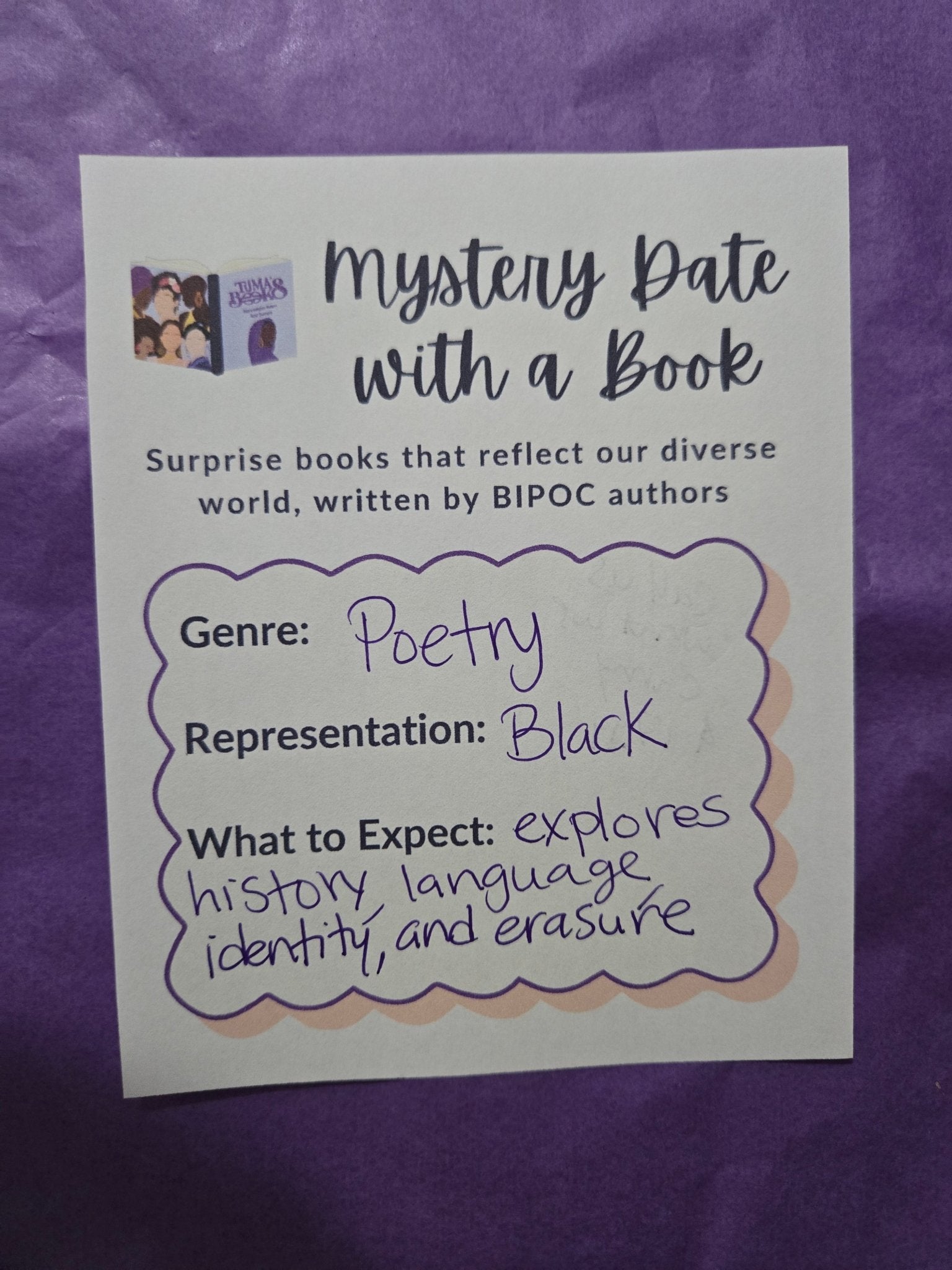 Mystery Date with a Book - Poetry (Black author) - Tuma's Books