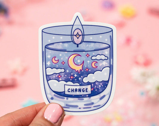 Affirmation Candle Sticker: Change - Tuma's Books