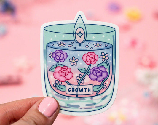 Affirmation Candle Sticker: Growth - Tuma's Books