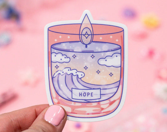 Affirmation Candle Sticker: Hope - Tuma's Books